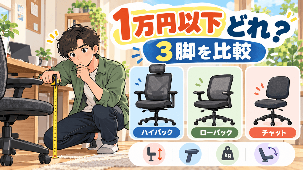 オフィスチェア 1万円以下 比較