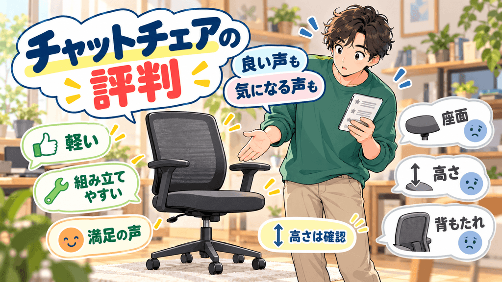 オフィスコム チャットチェア 口コミ 評判